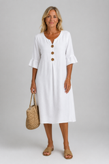 Beatrix™ Loose Button Front Everyday Dress
