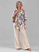 Camellia™ Painterly Garden Ruffle Tunic