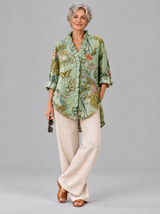 Pamina™ Peacock and Butterfly Print Tunic