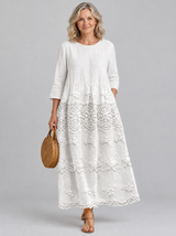 Lorinda™ Crochet Lace Panel Maxi Dress