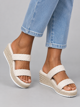 Celandine™ Vegan Leather Open Toe Wedge Sandals