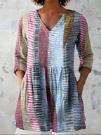 Yvaine™ Brushstroke Stripe Longline Blouse