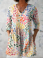 Ginny™ Confetti Dot Longline Blouse