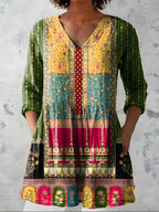 Patience™ Heritage Patchwork Longline Blouse