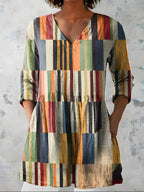 Bonita™ Colour Block Stripe Longline Blouse