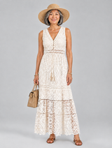Calanthe™ Beige Boho Flowing Dress