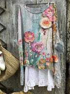 Artemisia™ Painterly Floral Layered Blouse