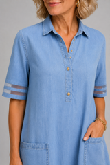 Ulrika™ Flattering Denim Day Dress
