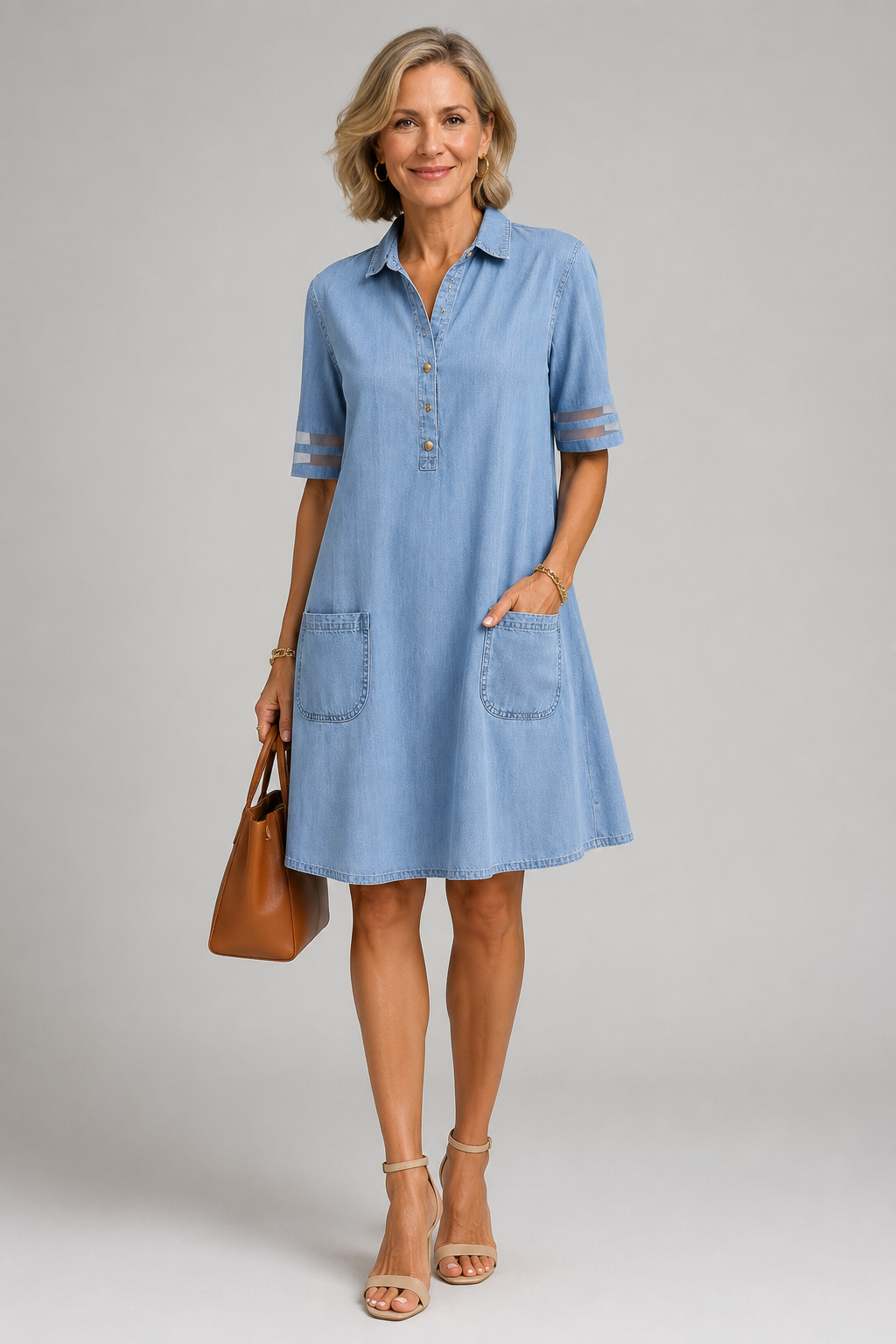 Denim Dress in Brittany Style