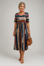 Elegant Noëlle Midi Dress