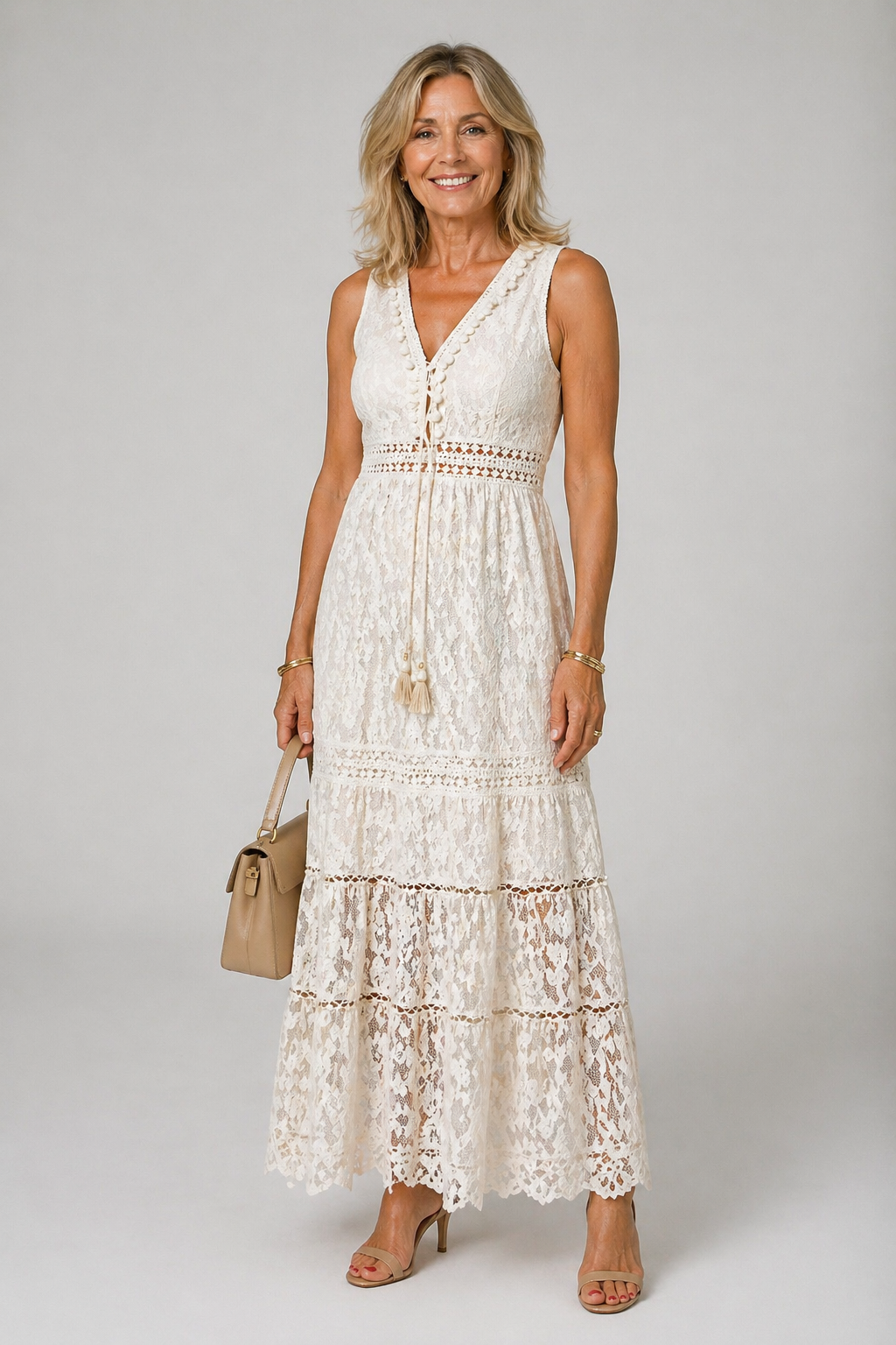 Beige Elara Dress
