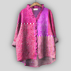 Bunty™ Pink Patchwork Ruffle Tunic