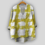 Amabel™ Chartreuse Check Stand Collar Tunic