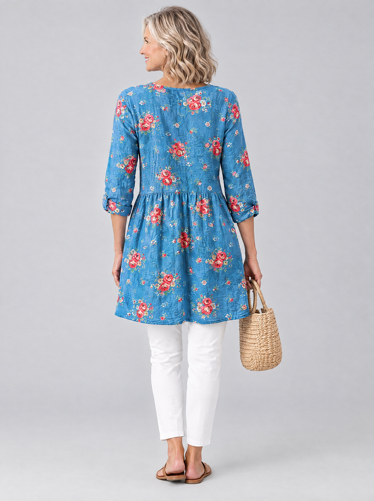 Rosella long blouse back view