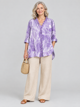 Velda™ Lavender Petal Line Ruffle Tunic