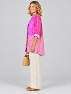 Bunty relaxed summer tunic, side view showing the relaxed fit