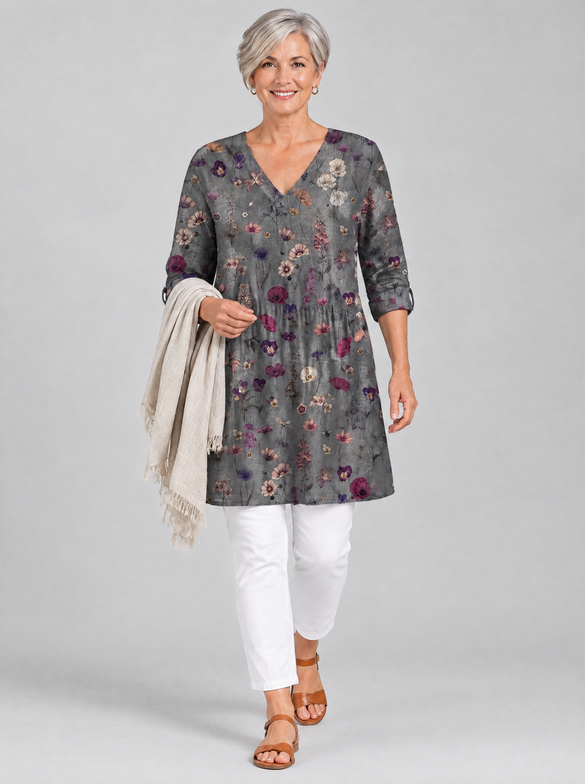 Pansy blouse in Grey