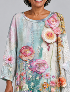 Artemisia blouse, close up of print and neckline