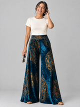 Ione™ Velvet Medallion Print Wide Leg Pants