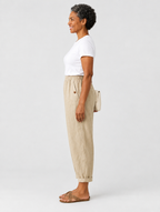 Ilona breathable trousers in beige, side view
