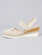 Margit sandals in white, side view