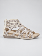 Ilse sandals in light leopard print, side view