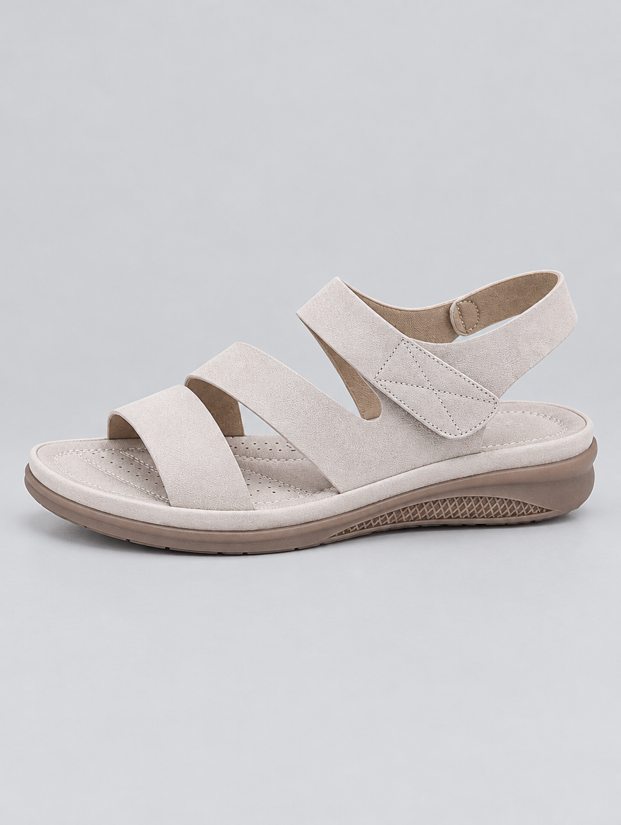 Dagny sandals in beige, side view