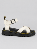 Fern sandals in white, side view