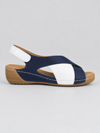Rosemary sandals in blue, side view