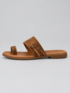 Odile sandals in brown, side view