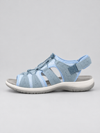 Mariko sandals in blue, side view