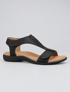 Marnie sandals in black, side view