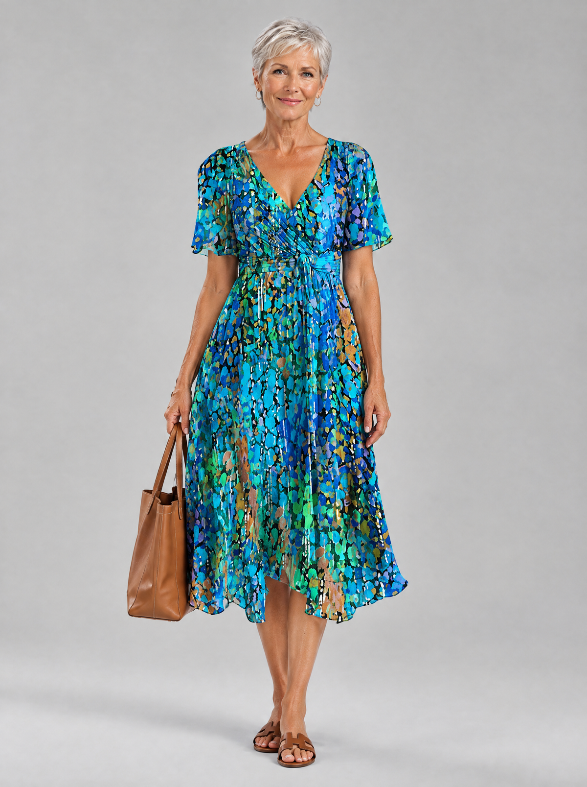 Marisol dress in Blue, front view