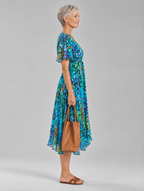 Marisol dress in Blue, side view