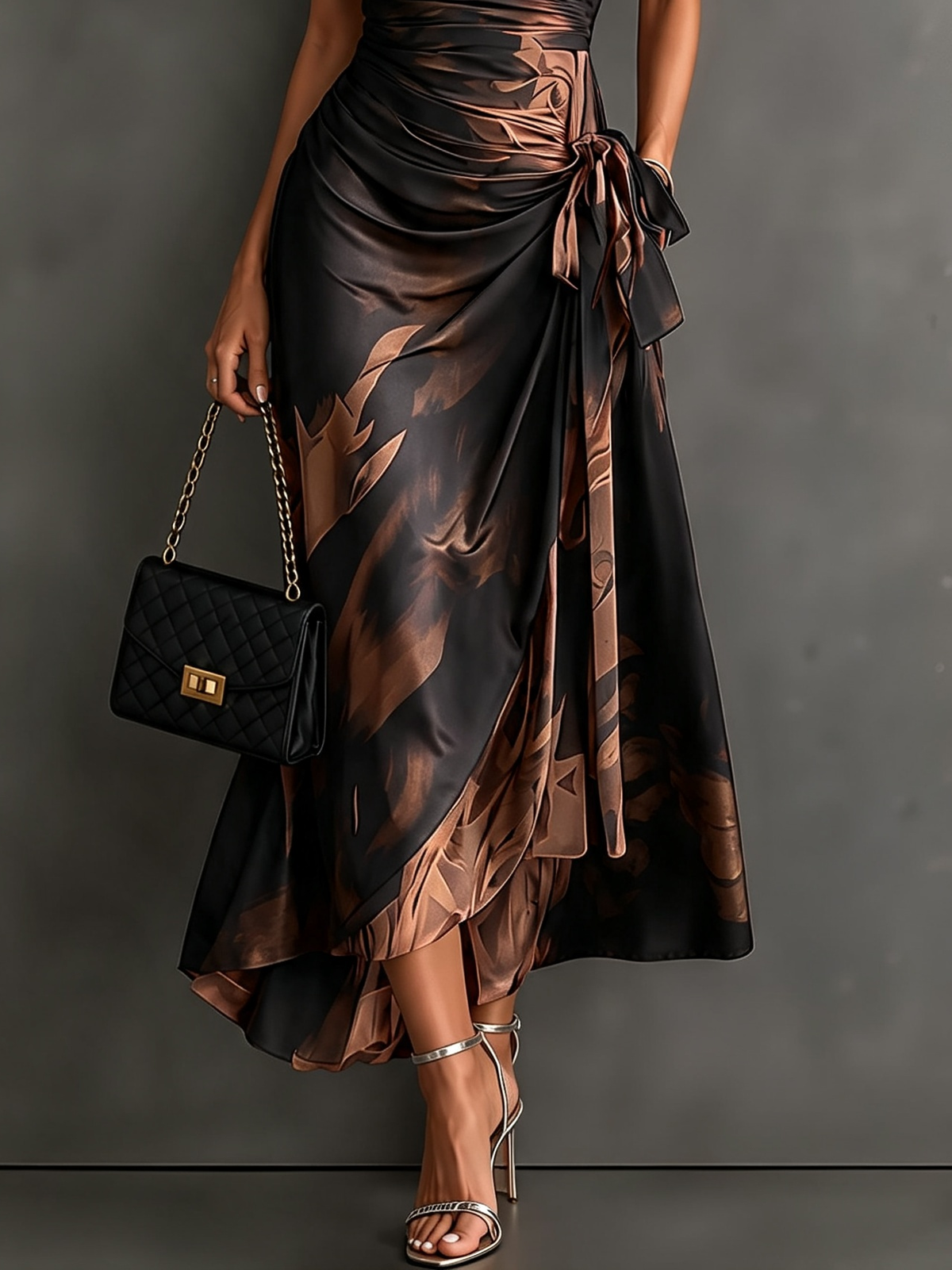 Odette dress in Brown