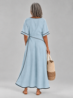 Thalia dress in Blue, back view
